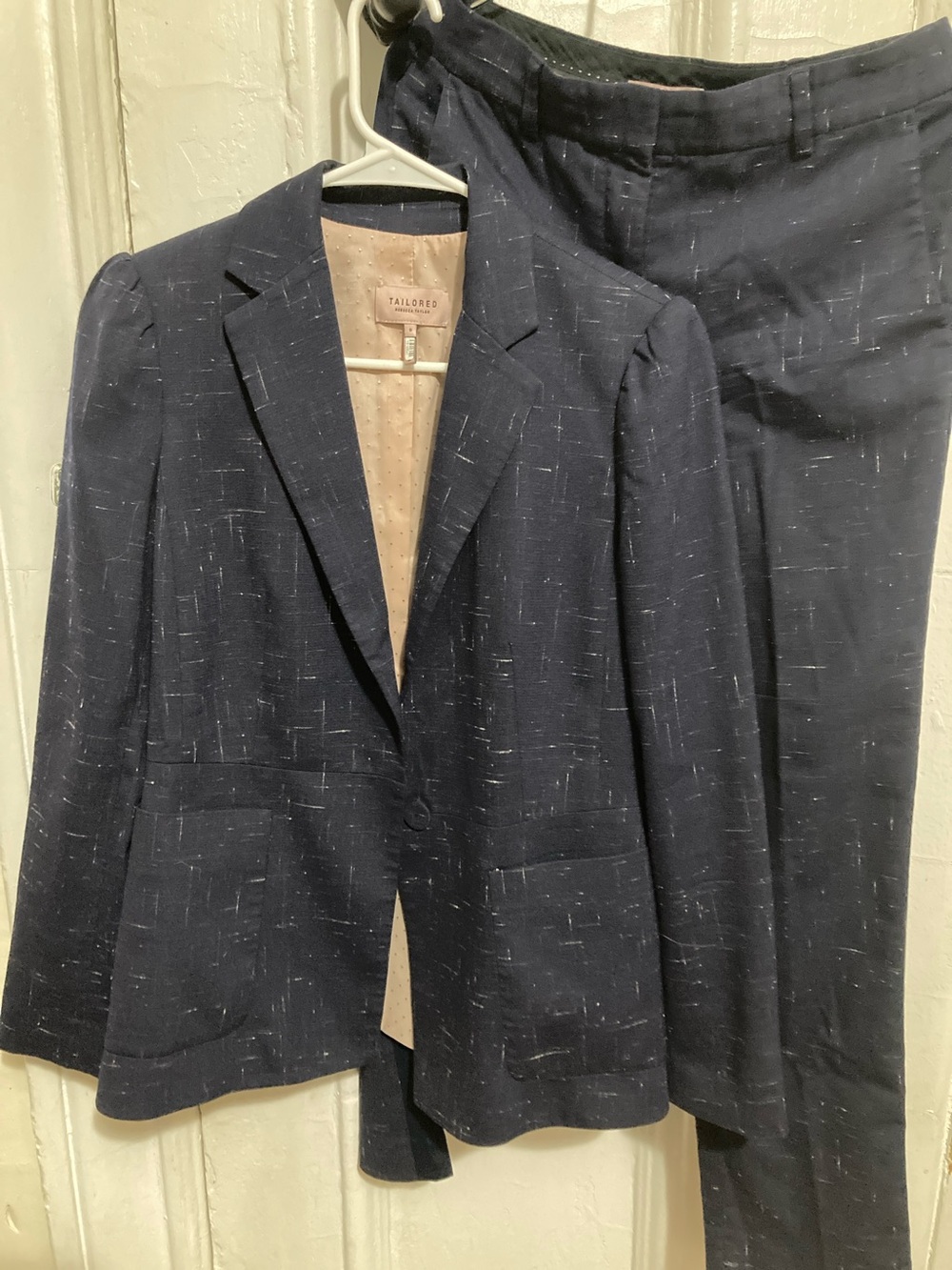 Tailored Navy Single-Button Blazer & Trouser Set - Navy